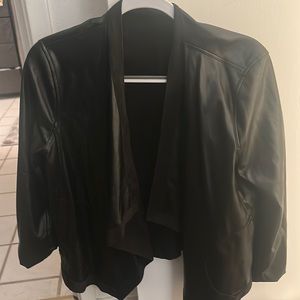 BB DAKOTA TEAGAN REVERSIBLE FAUX LEATHER JACKET BLACK size large